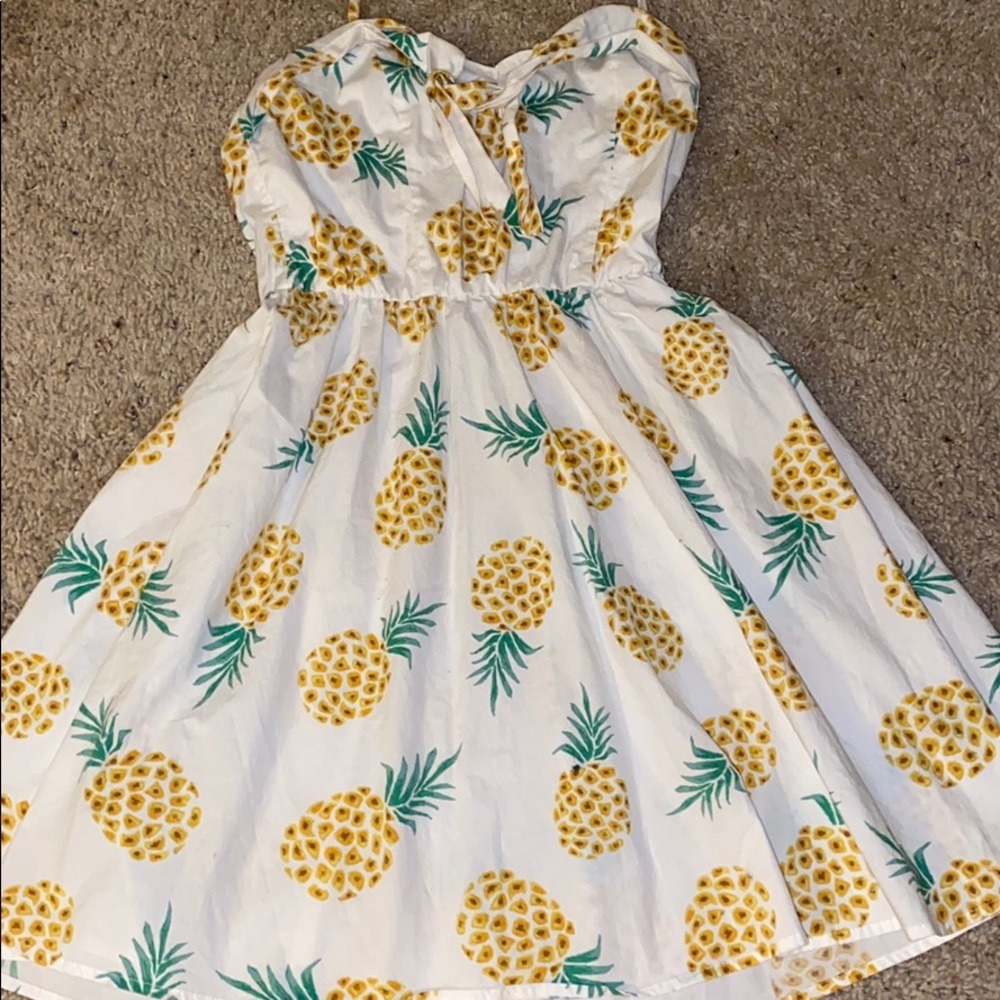White sunflower dress